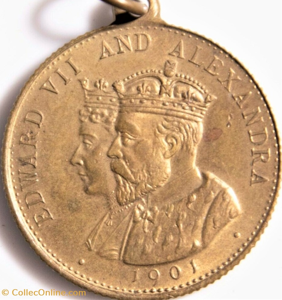 medaille royaume uni edward vii alexandra medallion 1902 coronation