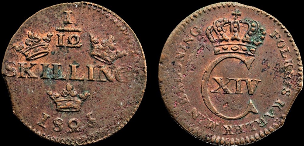 Sweden - Carl XIV Johan - 1⁄12 Skilling 1825 monnaies monde suede sweden carl xiv johan 1 12 skilling 1825
