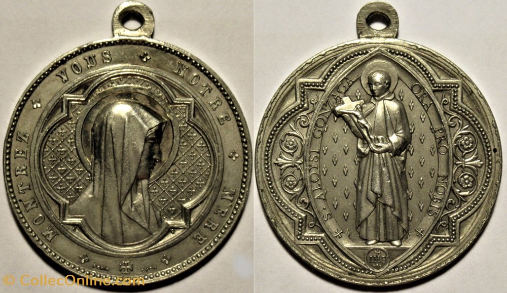 medailles religieuses notre mere saint aloysius gonzaga medaille par l penin