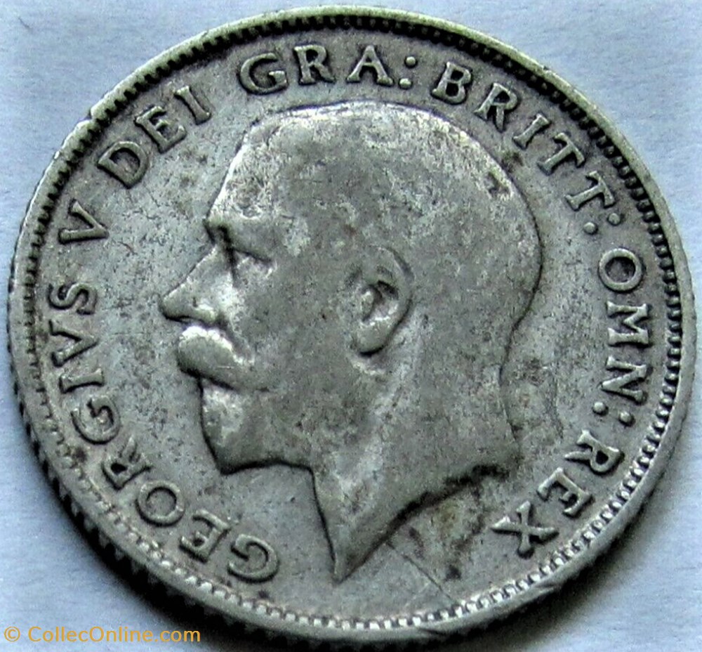 George V - 6 Pence 1923 - Great Britain 2 monnaies monde royaume uni george v 6 pence 1923 great britain