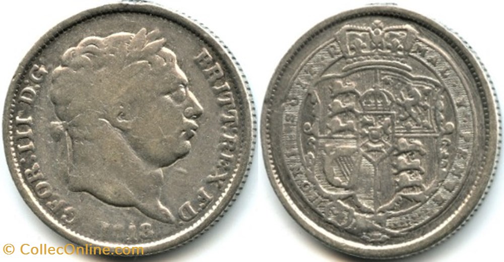 George III - 1 Shilling 1818 - United Kingdom of Great Britain monnaies monde royaume george iii 1 shilling 1818 united kingdom of great britain