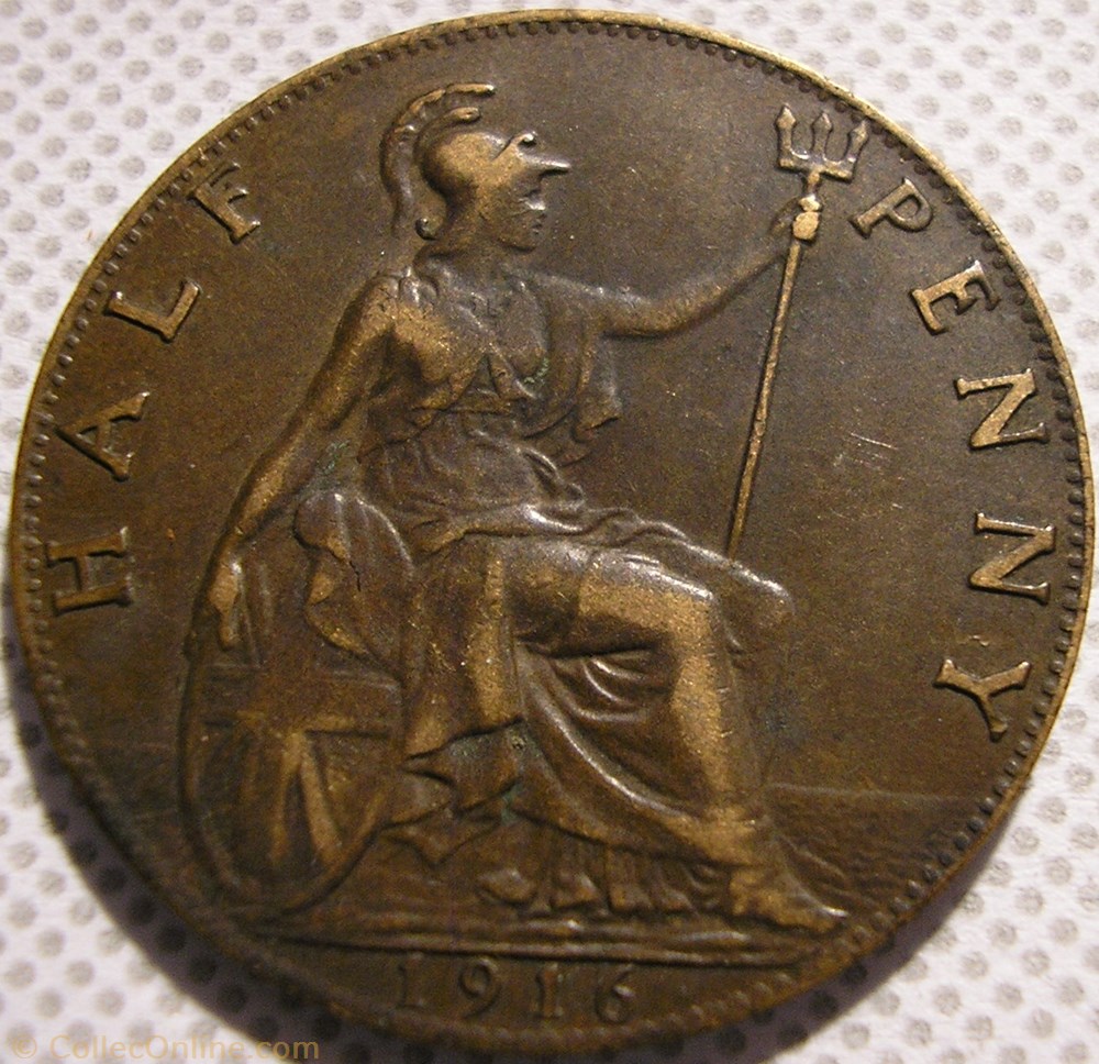 monnaie monde royaume george v half penny 1916 united kingdom