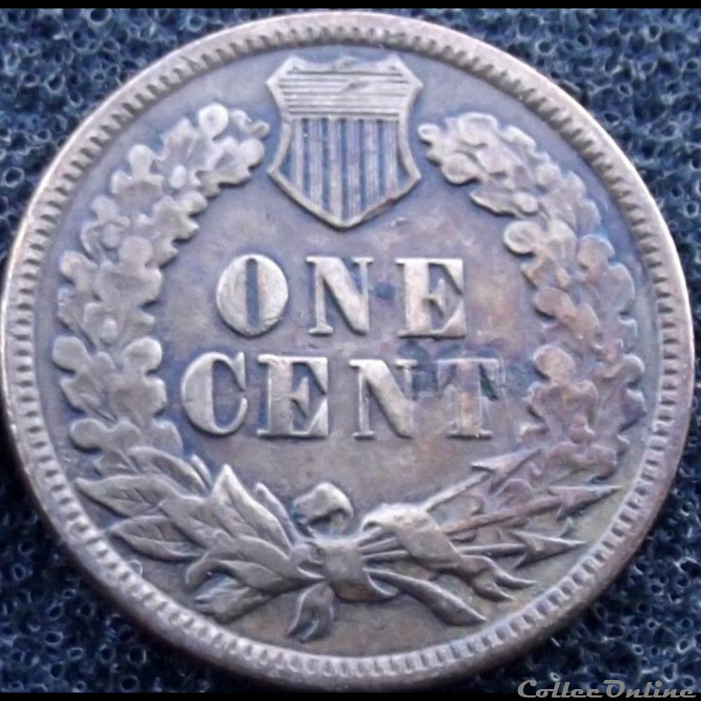 1882 One Cent (ex.2) monnaie monde etat uni 1882 one cent ex 2