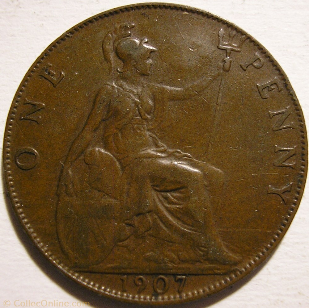 Edward VII - One Penny 1907 - Great Britain monnaie monde royaume uni edward vii one penny 1907 great britain