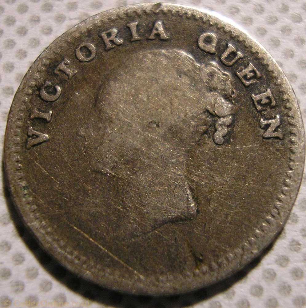 Victoria - Two Annas 1841 Calcutta - East India Company (ex.2) monnaie monde inde victoria two annas 1841 calcutta east india company ex 2