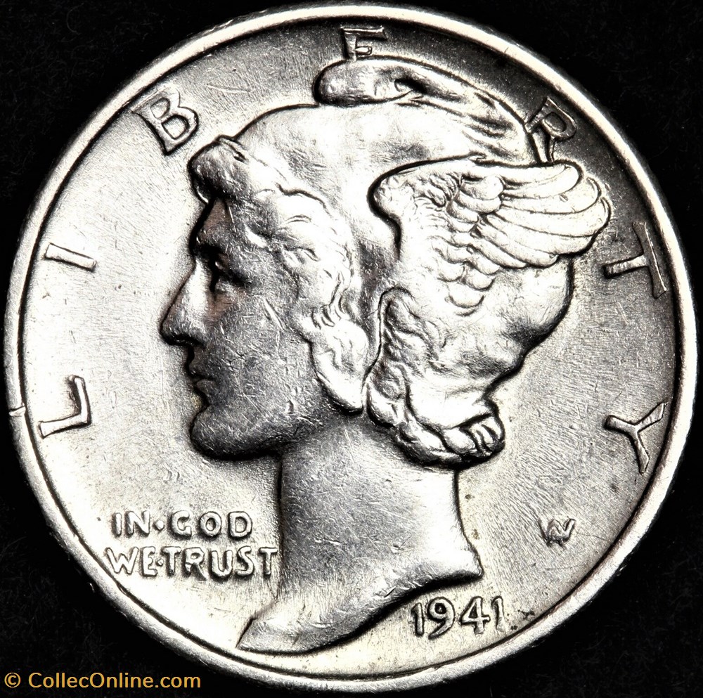 1941 Denver Dime - Variety monnaies monde etats unis 1941 denver dime variety