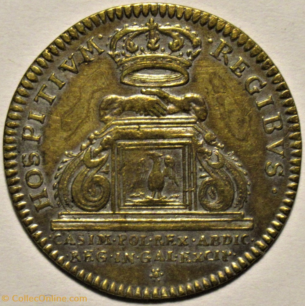 Louis XIV - Jeton (1672) - Jean-Casimir de Pologne monnaies paranumismatique jetons poids louis xiv jeton 1672 jean casimir de pologne