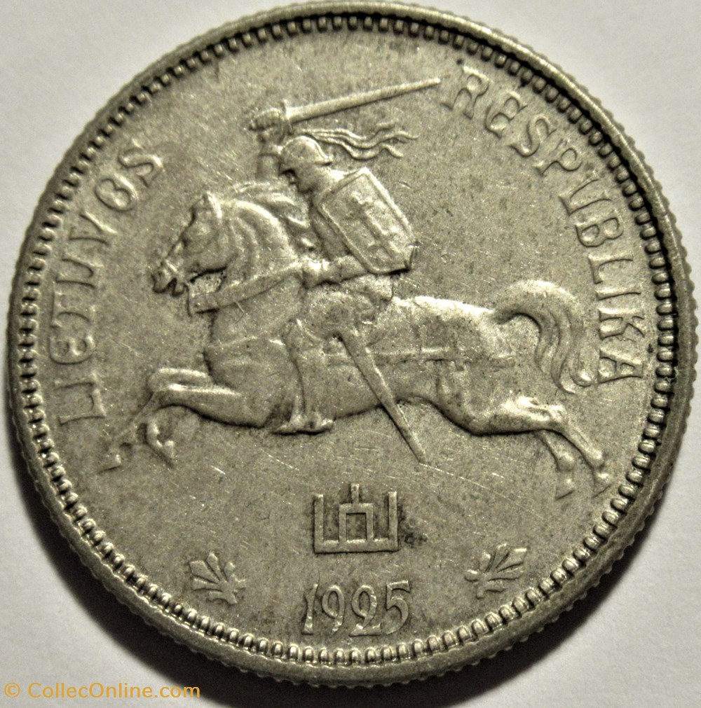 Lithuania, Republic of - Du Litų 1925 monnaies monde lituanie lithuania republic of du litu 1925