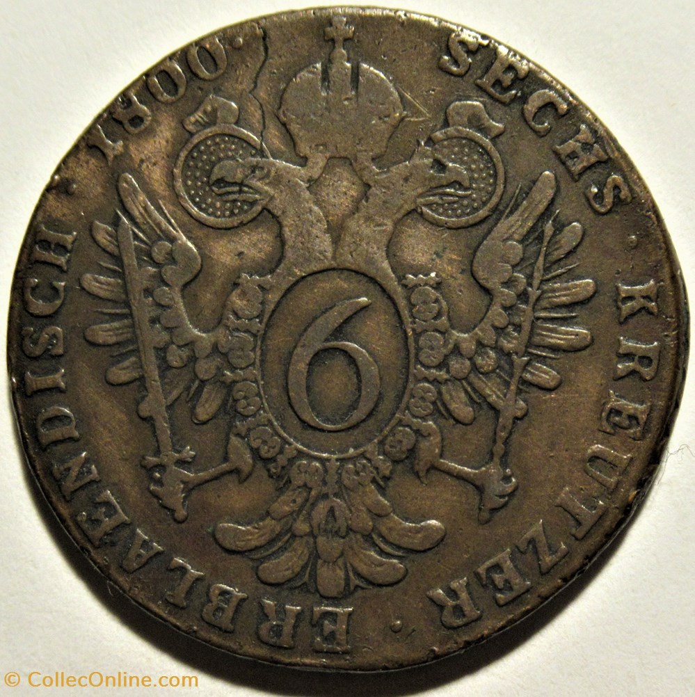 Franz I - 6 Kreutzer 1800 Smolnik - Austrian Empire 3 monnaies monde autriche franz i 6 kreutzer 1800 smolnik austrian empire