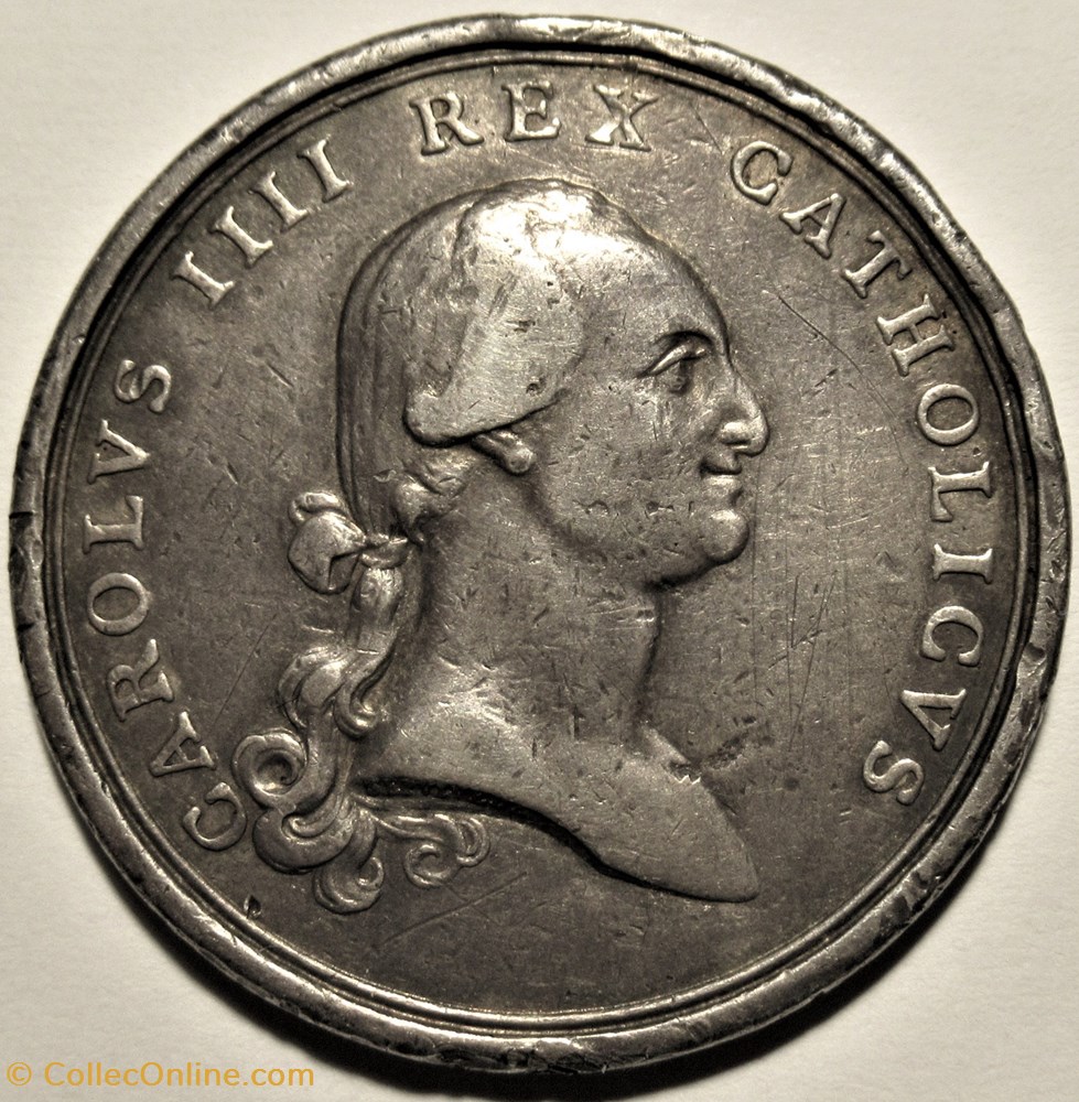 1789 Madrid, Medalla de la Proclamación Carlos IV de España 2 medailles espagne 1789 madrid medalla de la proclamacion carlos iv de espana