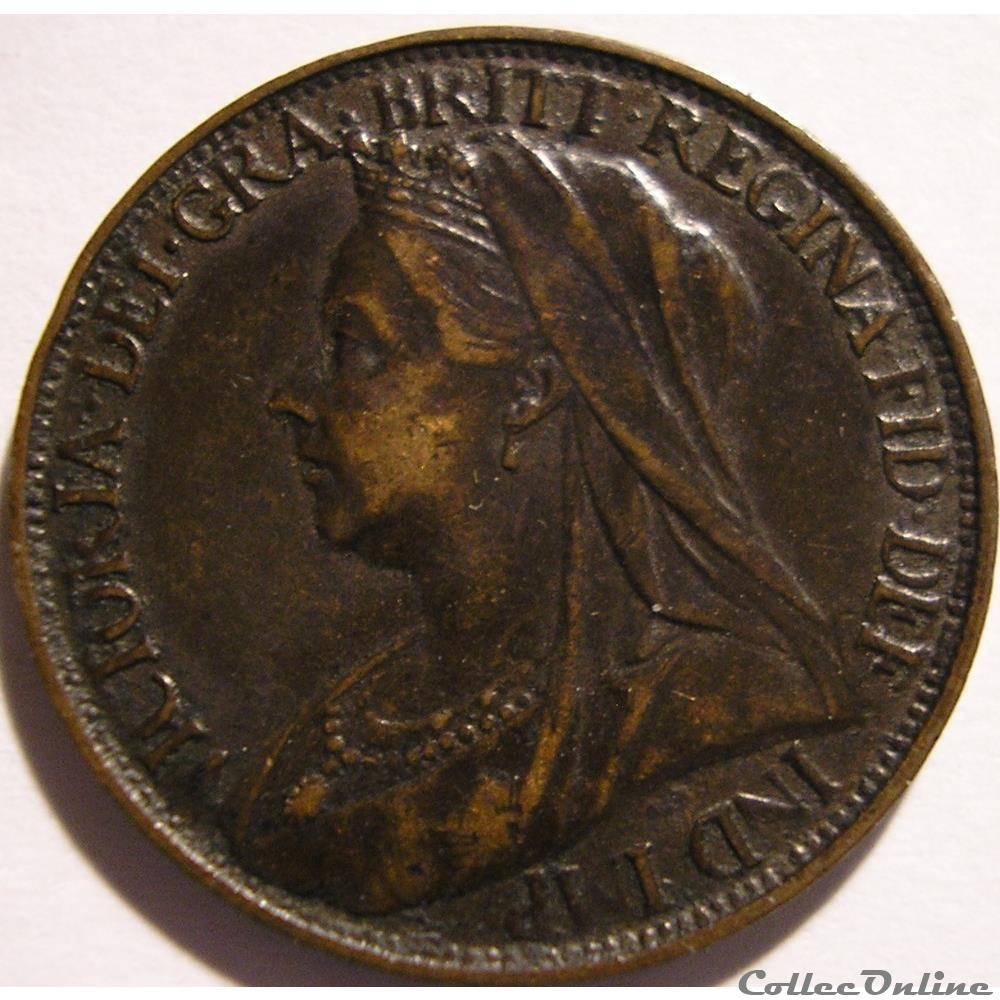 Victoria - One Farthing 1899 - Kingdom of Great Britain monnaies monde royaume uni victoria one farthing 1899 kingdom of great britain