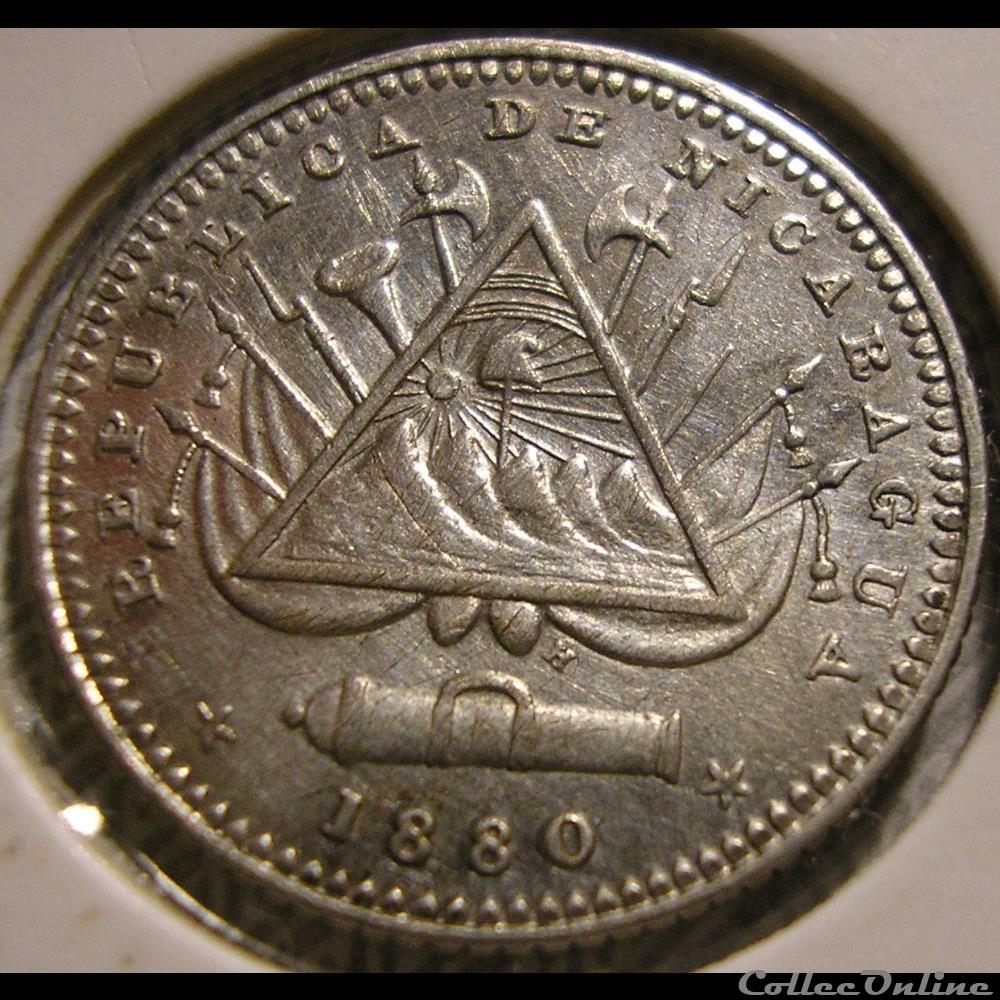 monnaies monde nicaragua 10 centavos 1880 heaton