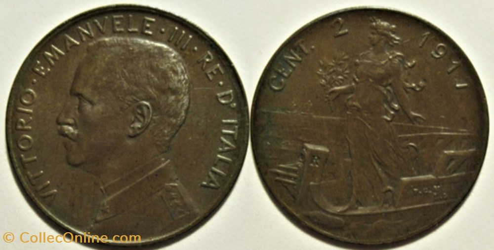 1917 Regno d'Italia, 2 Centesimi, Roma - Vittorio Emanuele III (ex.2) monnaies monde italie 1917 regno italia 2 centesimi roma vittorio emanuele iii ex 2