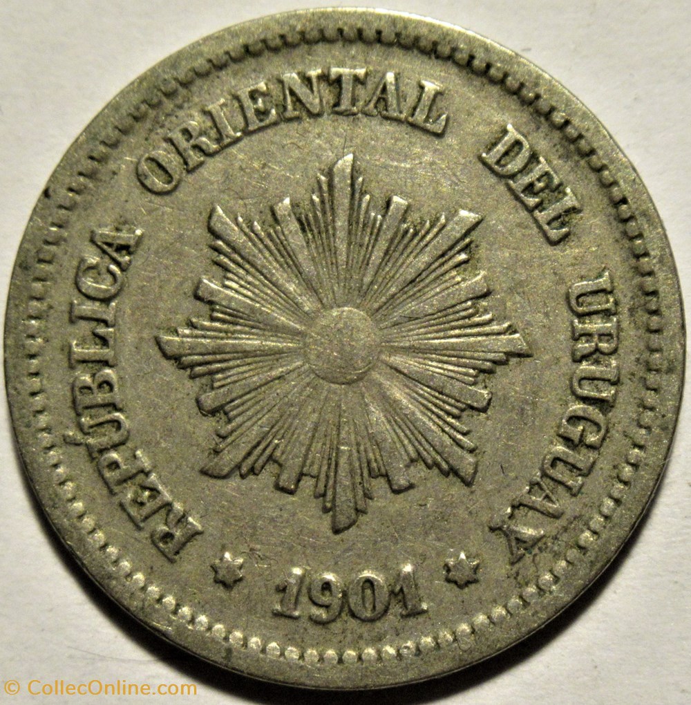 Uruguay - 2 Centésimos 1901 A 2 monnaies monde uruguay 2 centesimos 1901 a