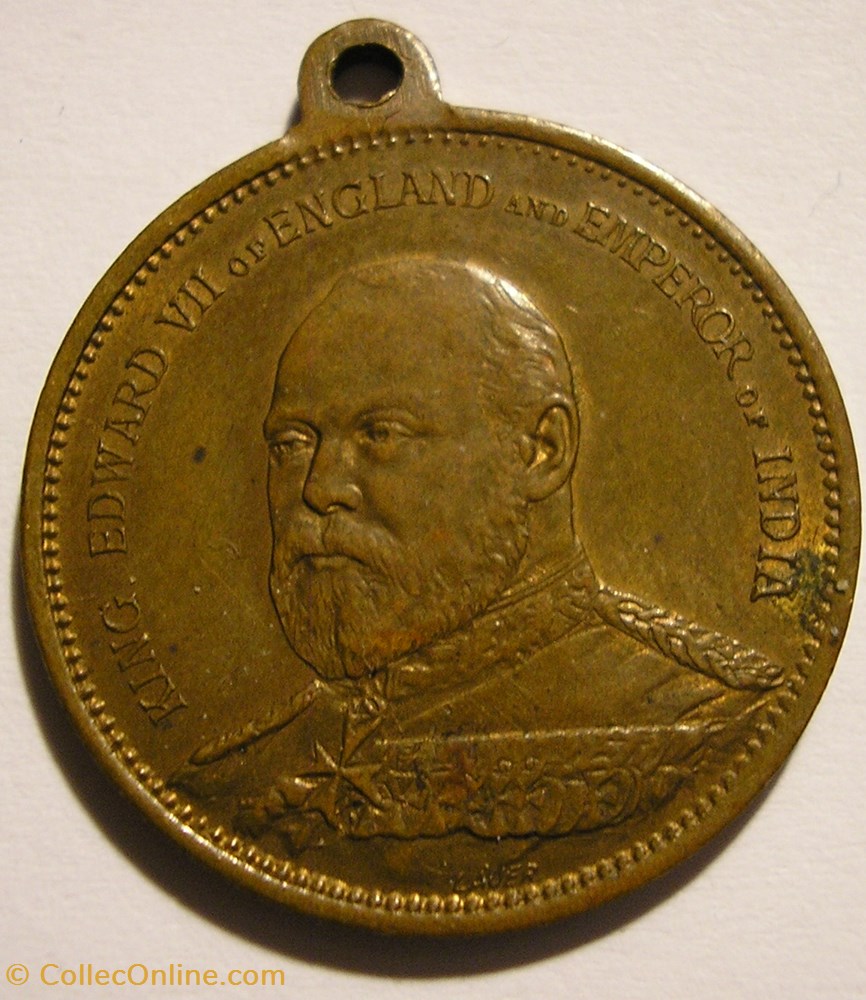 Edward VII - 1901 Medalet of Accession of the throne - UK 2 monnaie jeton mereaux edward vii 1901 medalet of accession of the throne uk