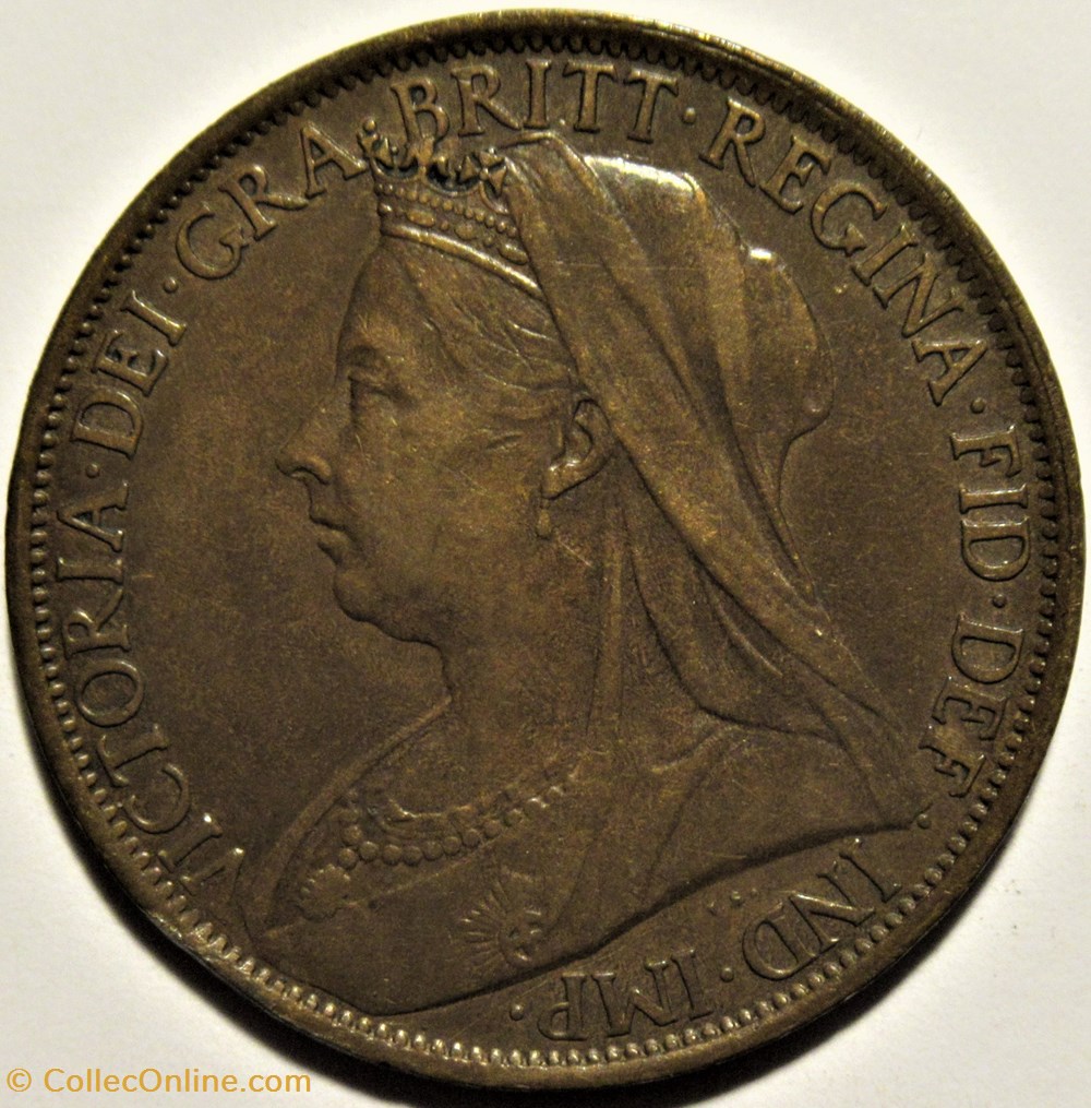 Victoria - One Penny 1897 - Kingdom of Great Britain 2 monnaies monde royaume uni victoria one penny 1897 kingdom of great britain