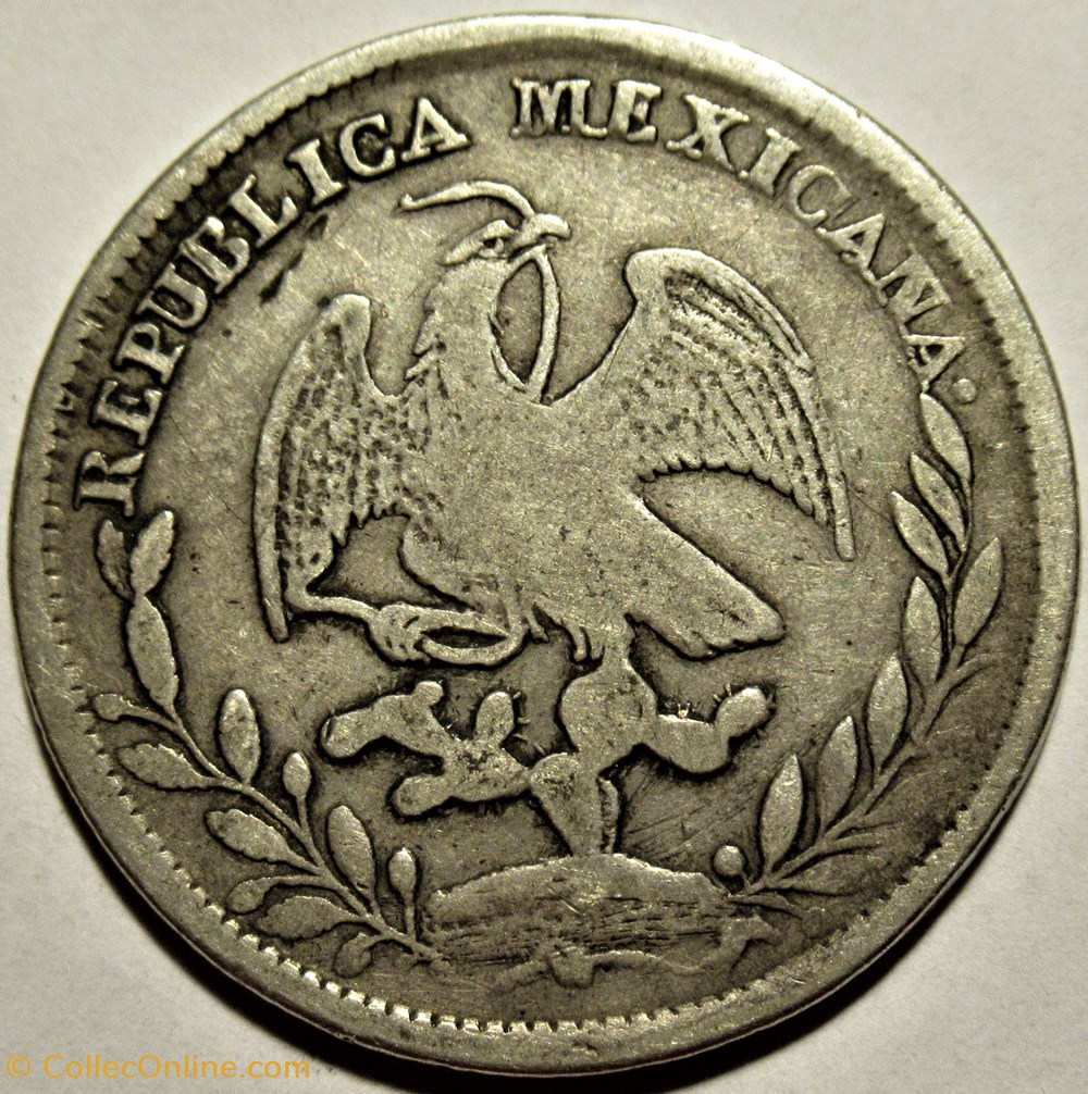 México - 4 Reales 1842 Zacatecas - 1st Republic 2 monnaies monde mexique mexico 4 reales 1842 zacatecas 1st republic