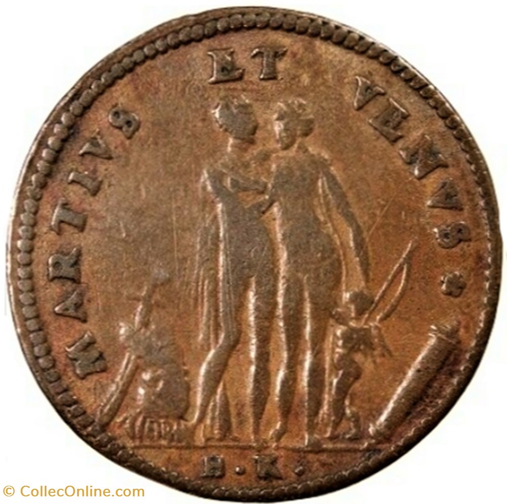 Mars & Venus, Pygmalion - Jeton de Nuremberg (XVIIe) 2 monnaies jetons mereaux mars venus pygmalion jeton de nuremberg xviie