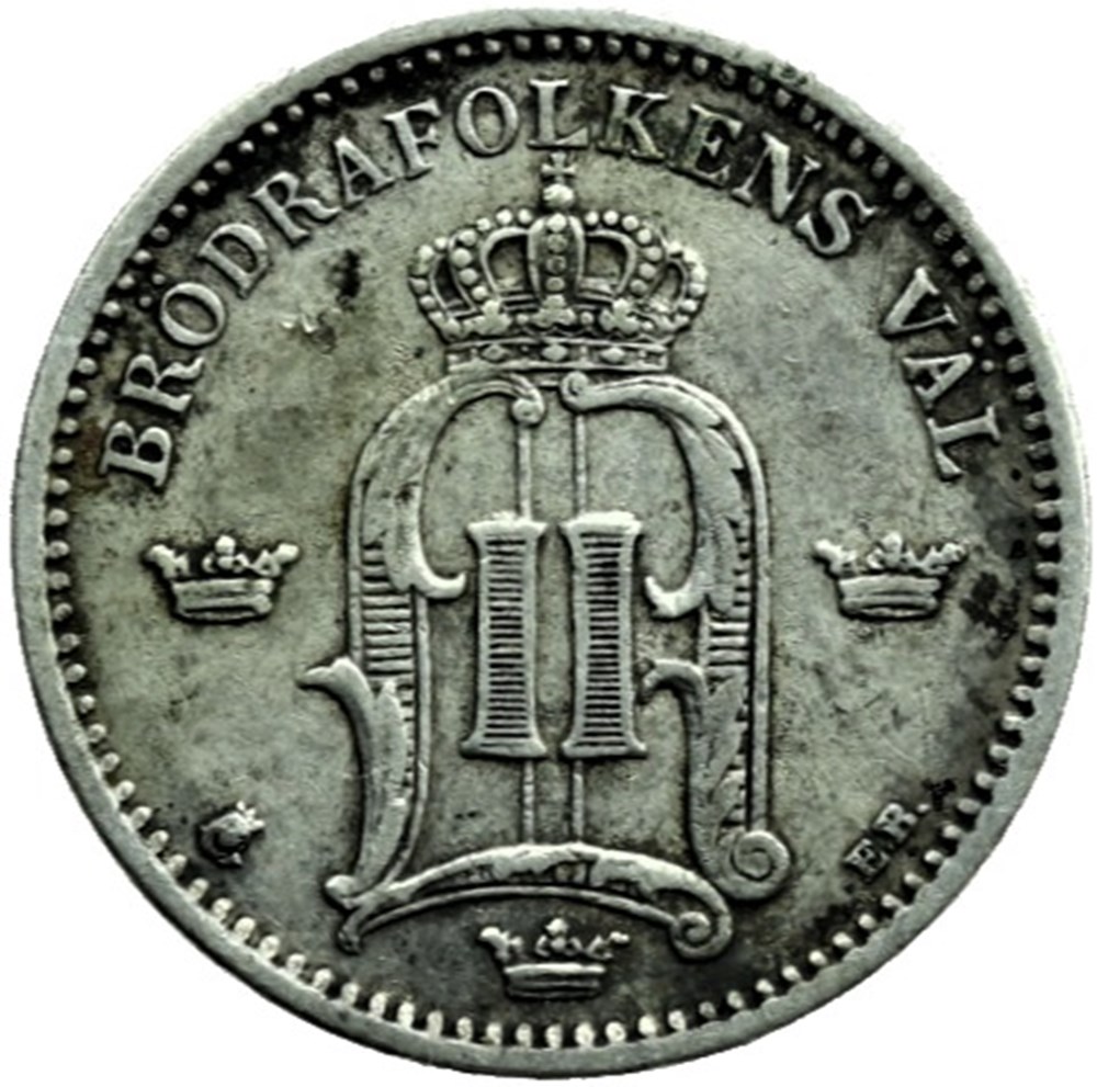 Sweden - Oskar II - 25 Öre 1904 monnaies monde suede sweden oskar ii 25 ore 1904