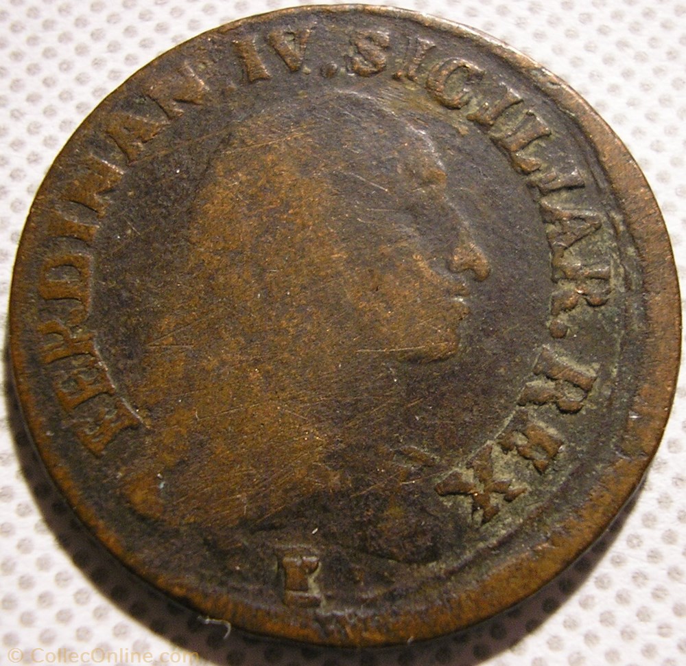 1793 Royaume de Naples, Grano / 12 Cavalli - Ferdinando IV 2 monnaies monde italie 1793 royaume de naples grano 12 cavalli ferdinando iv