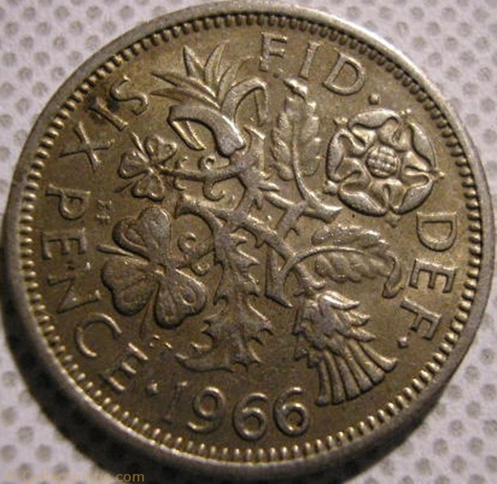 Elizabeth II - 6 Pence 1966 - UK monnaie monde royaume uni elizabeth ii 6 pence 1966 uk