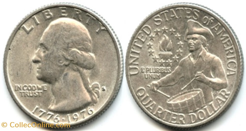 monnaies monde etats unis 1976 s silver quarter dollar bicentennial 1776 1976