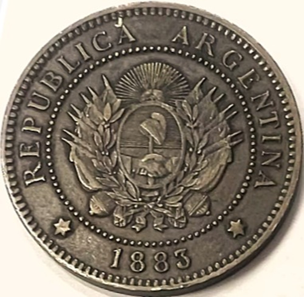 Argentina - Un Centavo 1883 monnaies monde argentine argentina un centavo 1883