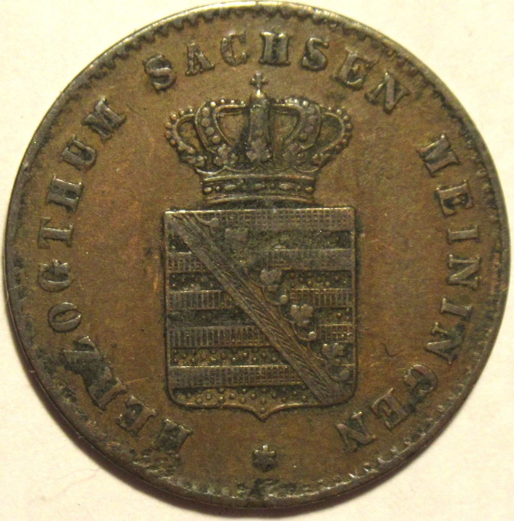 monnaies europe medievale saint empire romain germanique georg ii 2 pfennige 1869 duchy of saxe meiningen