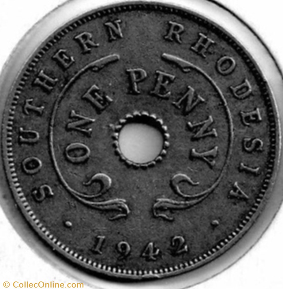 George VI - One Penny 1942 - Southern Rhodesia monnaie monde zimbabwe george vi one penny 1942 southern rhodesia
