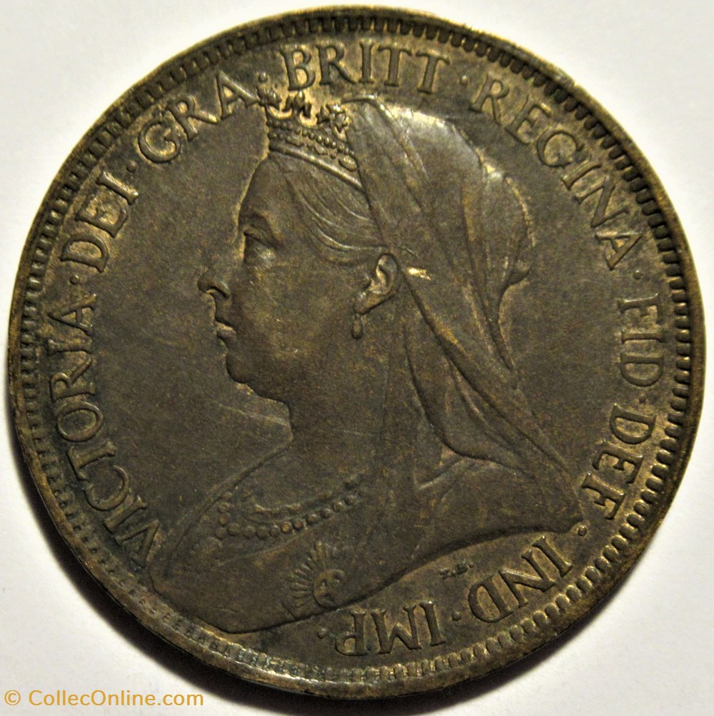 Victoria - Half Penny 1901 - Great Britain 2 monnaies monde royaume uni victoria half penny 1901 great britain