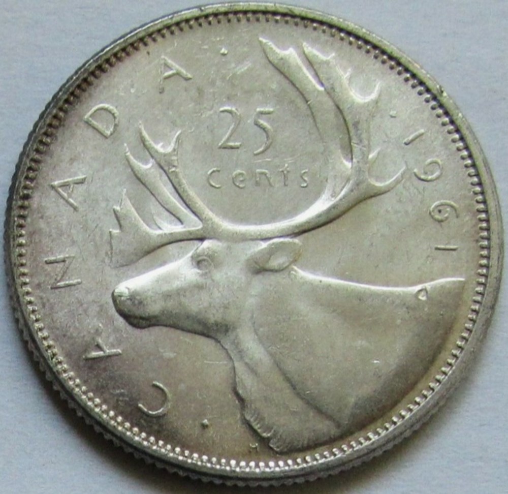 monnaies monde canada elizabeth ii 25 cents 1961