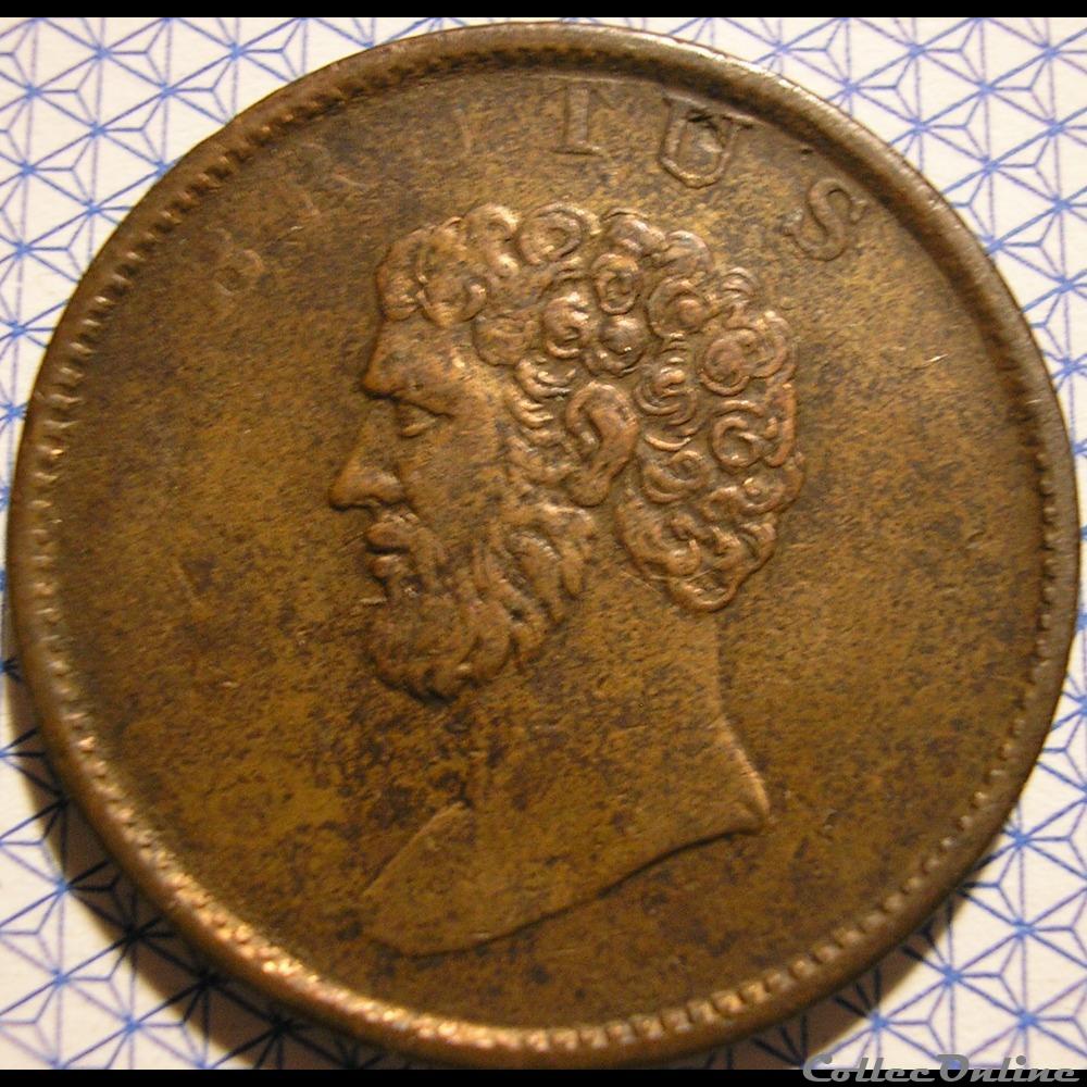 monnaies monde royaume uni 1809 1810 brutus halfpenny walthamstow cie essex