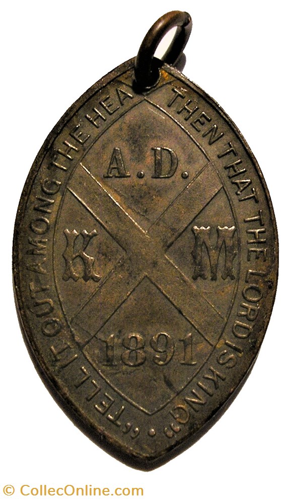 SPG, Society for the Propagation of the Gospel, Kings Messengers 1891 Medallion, UK 2 medailles royaume uni spg society for the propagation of the gospel kings messengers 1891 medallion uk