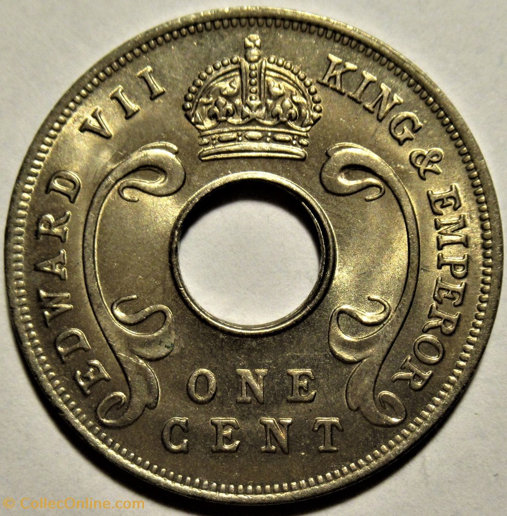 Edward VII - 1 Cent 1909 - British East Africa 2 monnaies monde kenya edward vii 1 cent 1909 british east africa