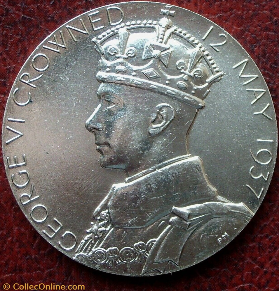 medailles royaume uni george vi elizabeth 1937 official coronation medal uk