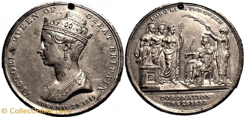 Victoria - 1838 Coronation, Great Britain medaille royaume uni victoria 1838 coronation great britain