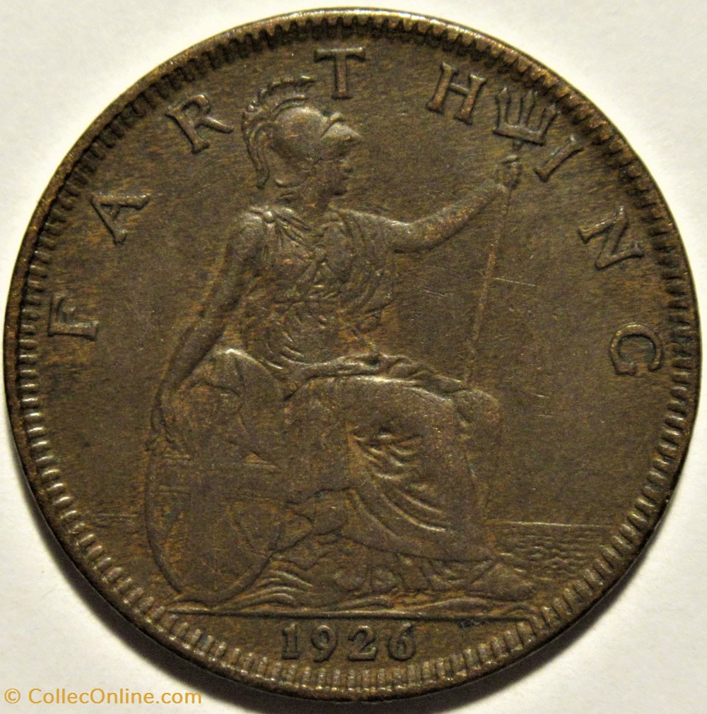 George V - Farthing 1926 - Great Britain 3 monnaies monde royaume uni george v farthing 1926 great britain