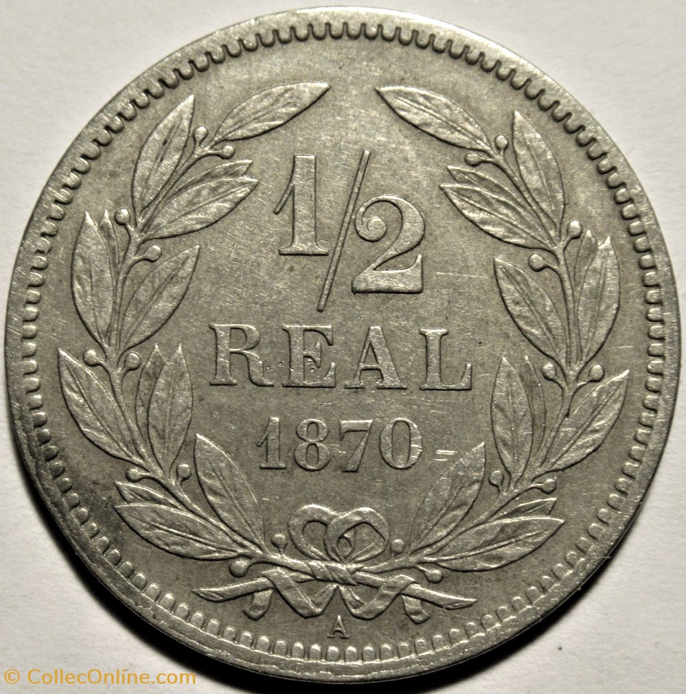 Honduras - 1/2 Real 1870 Paris Mint 3 monnaies monde honduras 1 2 real 1870 paris mint