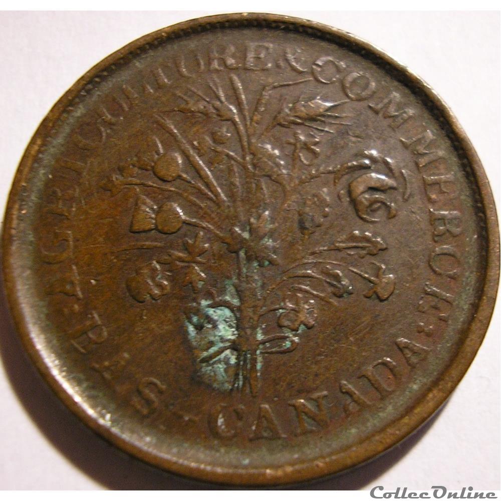 Montreal ca. 1835-1838 Un Sou Belleville - Bouquet Token (5 shamrocks) 3 monnaie monde canadum montreal ca 1835 1838 un sou belleville bouquet token 5 shamrocks