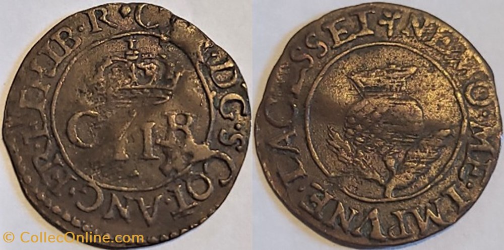 Charles I - Two Pence c.1632 - Kingdom of Scotland monnaies europe medievale royaume ecosse charles i two pence c 1632 kingdom of scotland