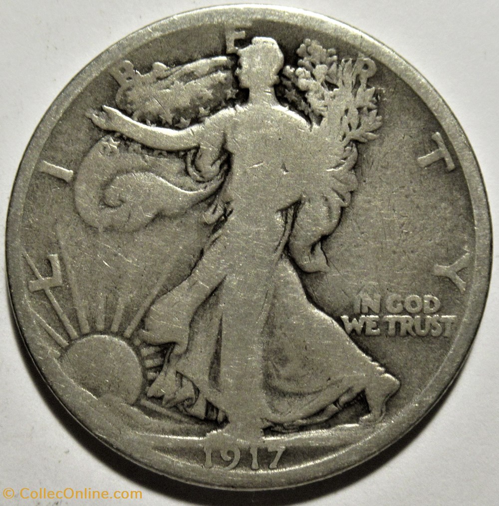 1917 Denver Half $ - D Reverse monnaies monde etats unis 1917 denver half d reverse