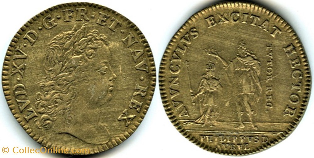 Louis XV - Régence Philippe d'Orléans, Jeton c.1715 monnaies paranumismatique jetons poids louis xv regence philippe orleans jeton c 1715