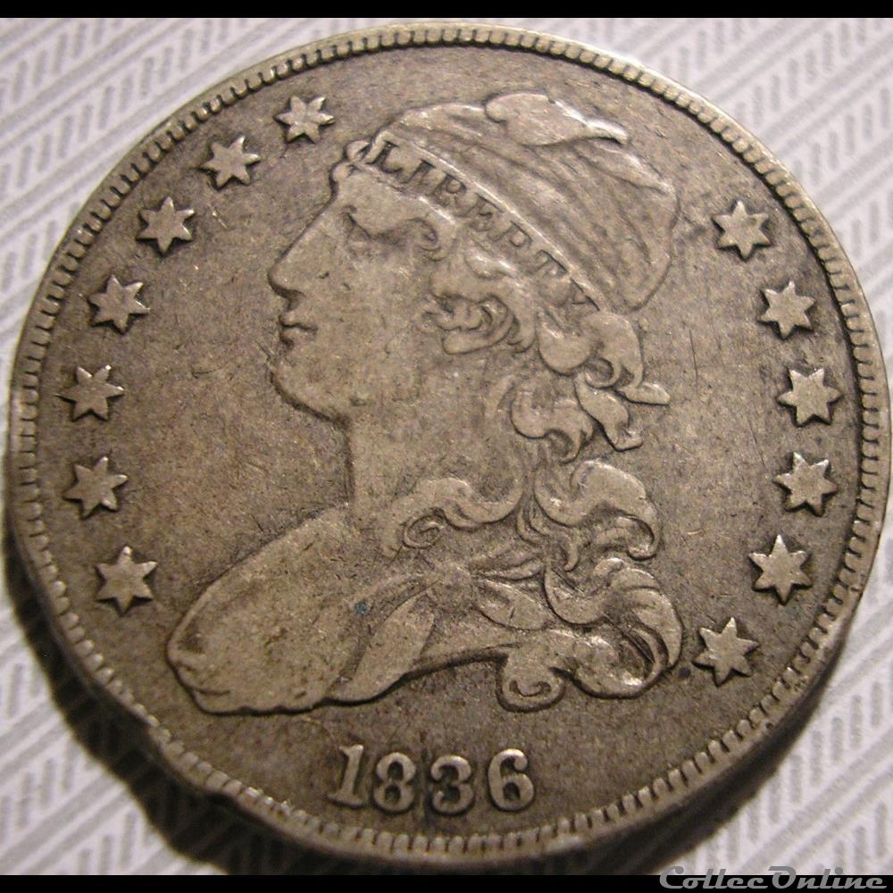 1836 Capped Bust 25 Cents 3 monnaie monde etat uni 1836 capped bust 25 cents