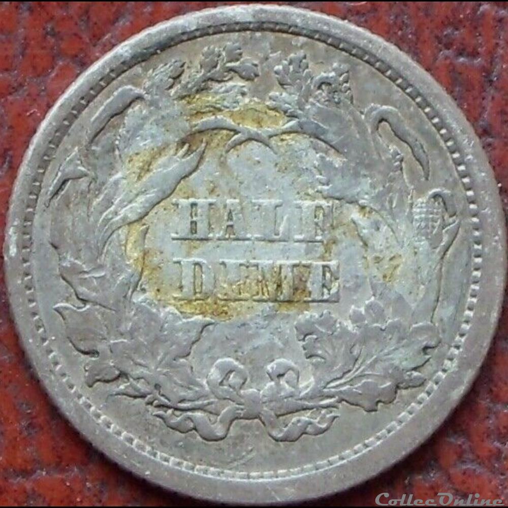 1870 Half Dime monnaies monde etats unis 1870 half dime
