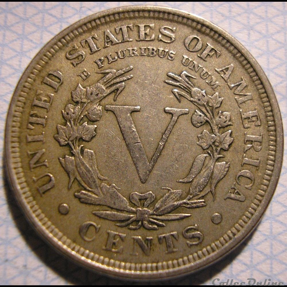 1907 5 Cents 2 monnaies monde etats unis 1907 5 cents