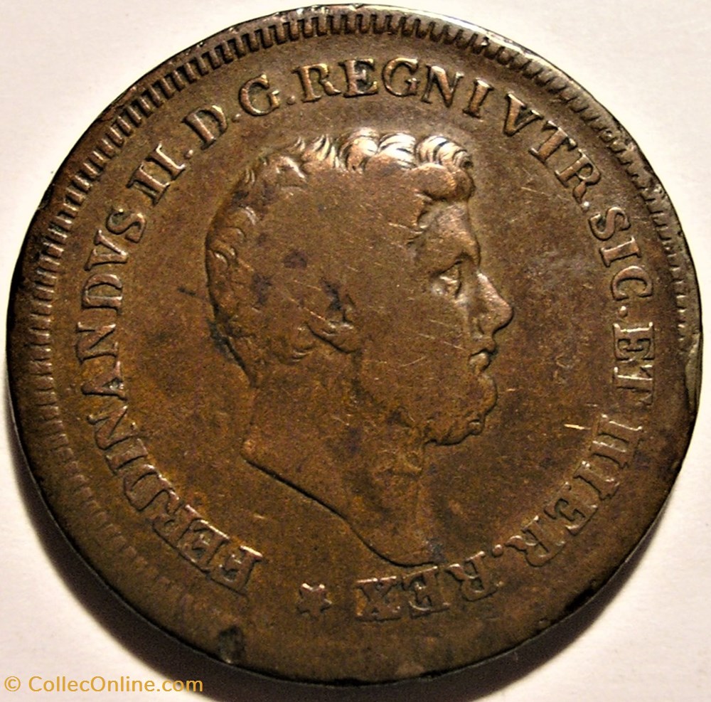1848 Royaume de Naples, 3 Tornesi - Ferdinando II monnaies monde italie 1848 royaume de naples 3 tornesi ferdinando ii