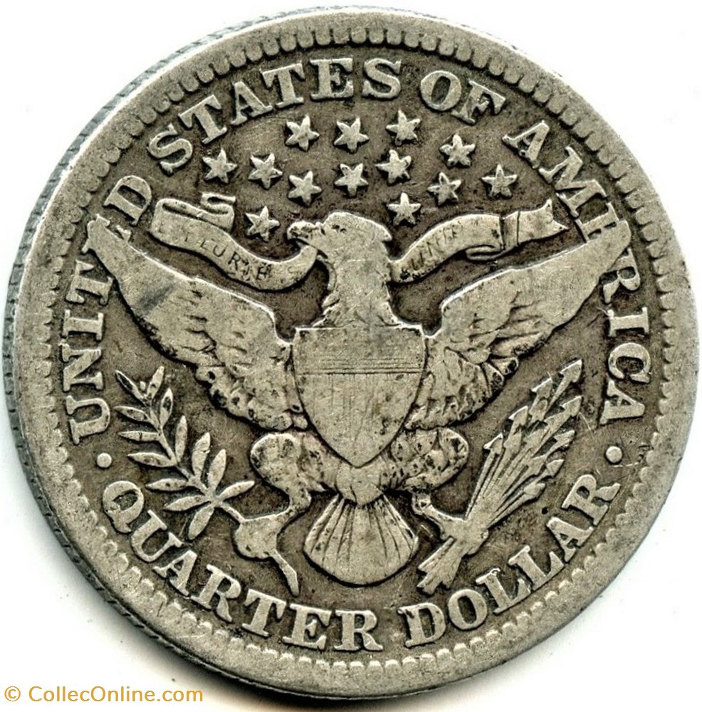 1902 Quarter Dollar monnaie monde etat uni 1902 quarter dollar