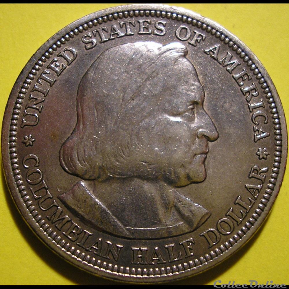 Columbian Exposition 1892 (1492-1892) 3 monnaie monde etat uni columbian exposition 1892 1492 1892