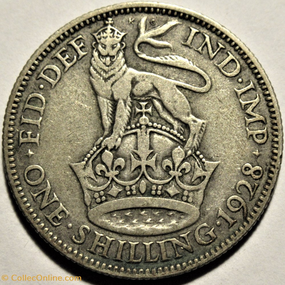 George V - One Shilling 1928 - Great Britain 3 monnaies monde royaume uni george v one shilling 1928 great britain