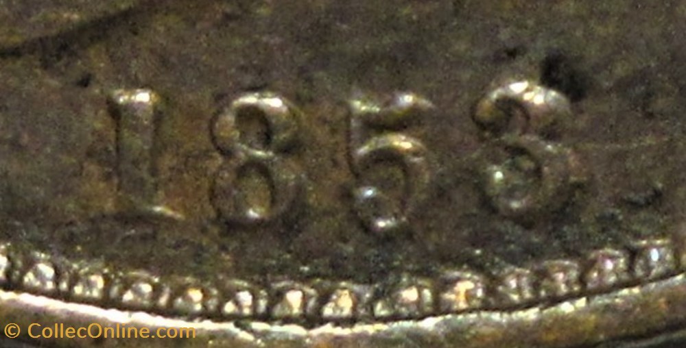 Victoria - One Penny 1853/2 - Kingdom of Great Britain (ex.3) monnaies monde royaume uni victoria one penny 1853 2 kingdom of great britain ex 3